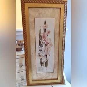 Gladiola framed botanical print